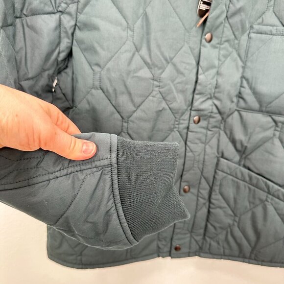J. Crew Men's Size Large Dark Green Quilted flight jacket with PrimaLoft® NWT - Picture 5 of 8